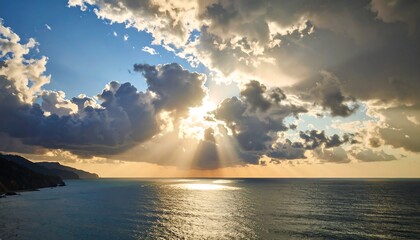 Dramatic sunset over the ocean (3)