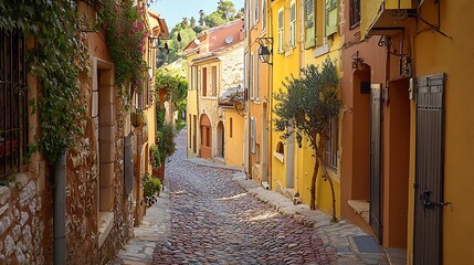 Fototapeta premium Colorful european alleyway