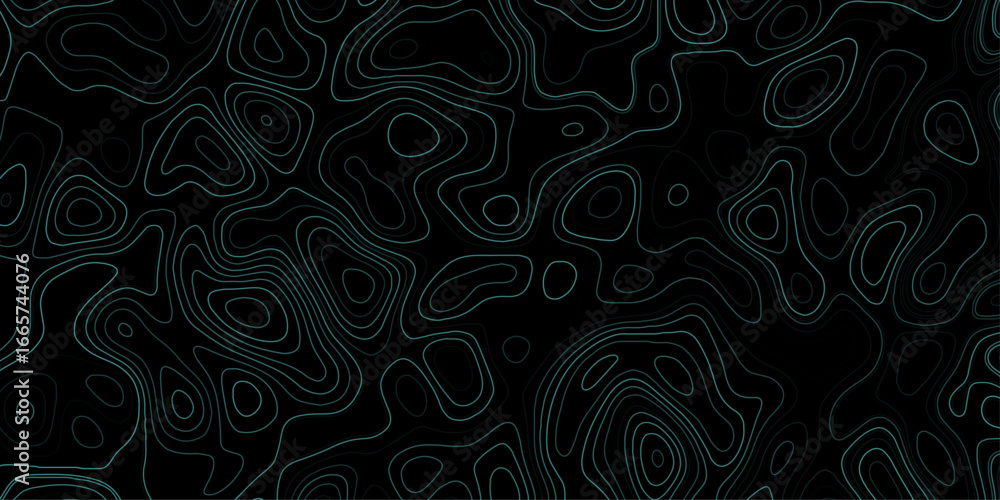 Poster topographic map pattern background vector. minimalist modern contour drawing. luxury line art backgr