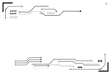 Black control panel abstract modern technology futuristic interface hud ui on white background. © Sumeth