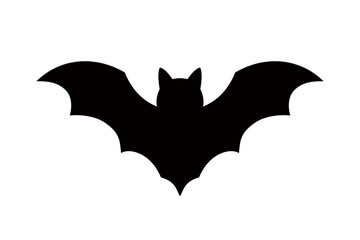 Halloween illustration： Simple bat silhouette