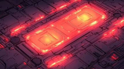 Glowing Circuit Board