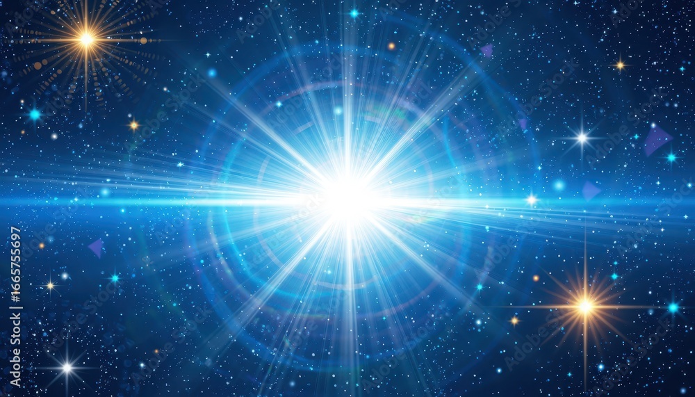 Poster cosmic explosion event outer space digital art celestial environment bright viewpoint universe conce
