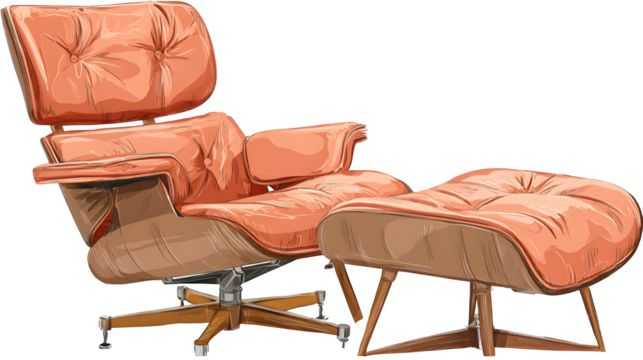 red leather armchair