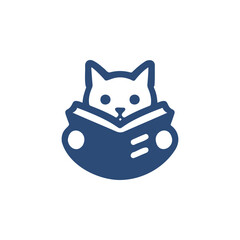 Cat Reading Logo