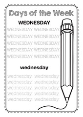 Work Sheet day of the week