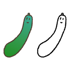 手描きのきゅうり