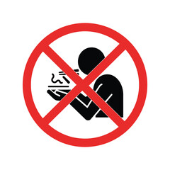No smoking sign vector illustration prohibition symbol forbidden activity icon health warning graphic