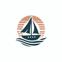 Sailing boat logo