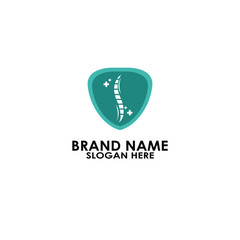 Chiropractic Spine Care Logo Design Template