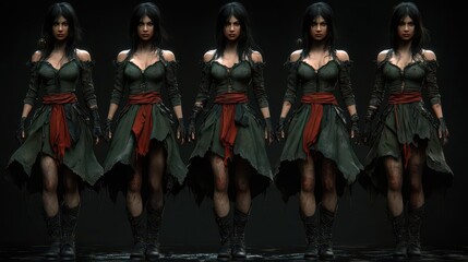 Fantasy Female Warrior 3D Model