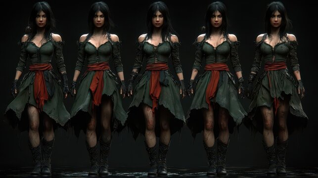Fantasy Female Warrior 3D Model