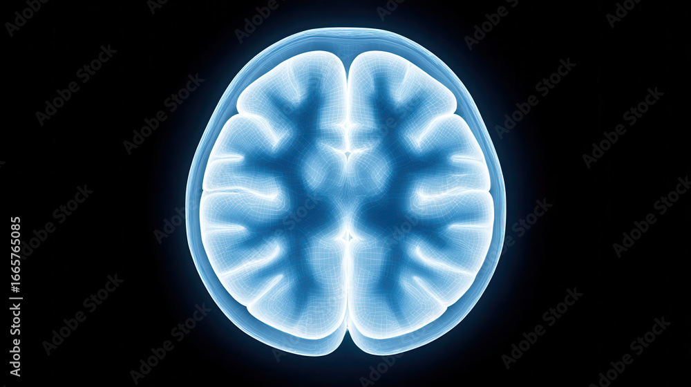 Poster mri scan reveals intricate details of brain structure showcasing its unique patterns and complexity