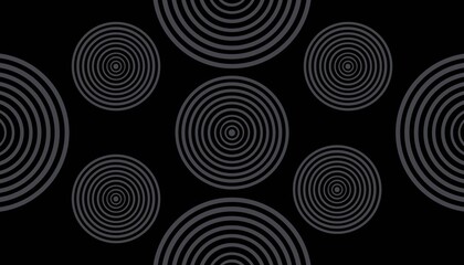 Black circular line pattern background. Elegant geometric texture for modern design for banner, paper and poster.