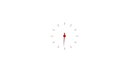 Abstract spinning clock icon animation, Round clock with rotating animation, 12 hours clock footage   The flat-style clock icon spins seamlessly, representing the passage of time in a dynamic way.  4k - Powered by Adobe