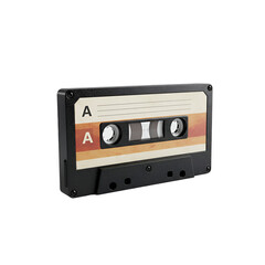 Fototapeta premium Isolated 3D Illustration of a Retro Cassette Tape with Transparent Background
