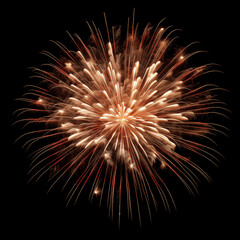 Gold Spark Firework Texture Radiant Pattern, Isolated on Black, Vibrant Fireworks Texture Burst on Black Night Sky, Dynamic Starburst Firework Texture for Party, Festival, and Celebration Backdrops