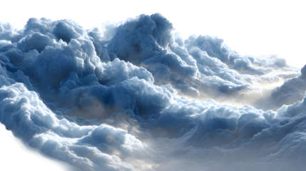 Light Billowy Cloud Formation Soft and Wispy Drifting Across Sky