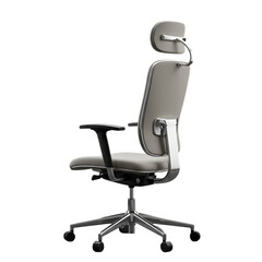 Fototapeta premium Isolated 3D Rendering of a Modern Ergonomic Office Chair with Metal Structure