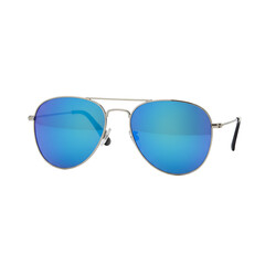Isolated Aviator Sunglasses with Blue Lenses on Transparent Background Photo