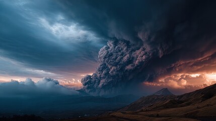 Dramatic volcanic eruption