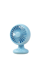 Isolated Electric Blue Fan Against Black Background Photo