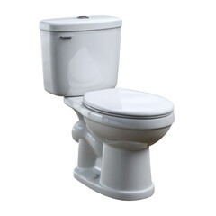 White toilet isolated on transparent background