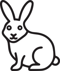 rabbit vector design icon style line art illustrator