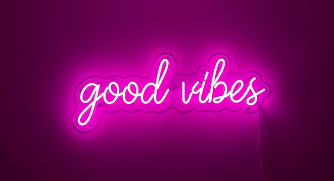 Neon sign, good vibes