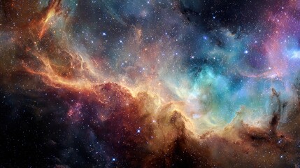 Obraz premium Colorful cosmic nebula