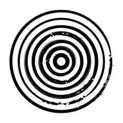 Fototapeta premium Abstract Concentric Circles Vector Background. Dynamic Black and White Grunge Ring Pattern Illustration. Modern Geometric Ripple Line Art for Design Projects