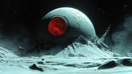 Alien Sphere on Icy Planet