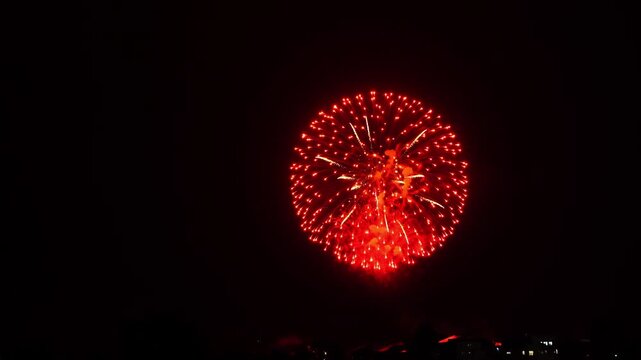 打ち上げ花火・花火大会イメージ（音声あり）