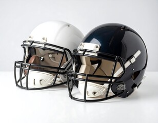 Fototapeta premium Two American Football Helmets.