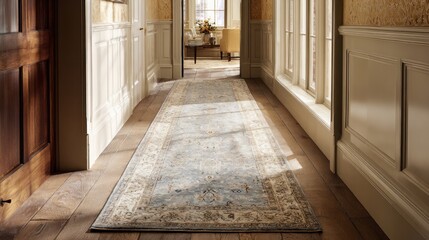 Obraz premium A long hallway rug