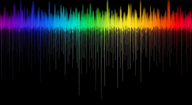 Colorful Audio Spectrum Graphic Design.