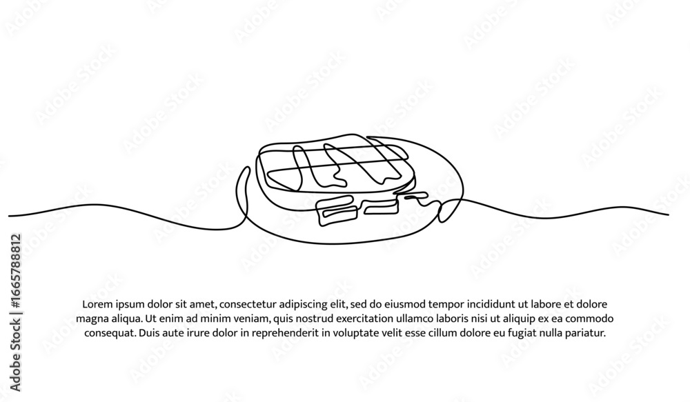 Poster one line of speed of service in restaurants. abstract minimal continuous line.