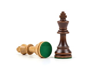 Chess Pieces Black and White Strategy