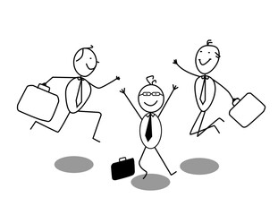 Business people vector illustration with business concept simple and giving good information