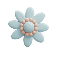 3D illustration of a edelweiss flower in toy style.png