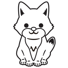 キツネの線画