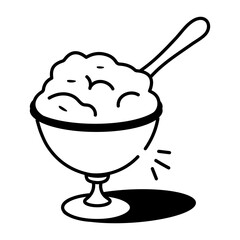 A hand drawn style icon showing acorn nut
