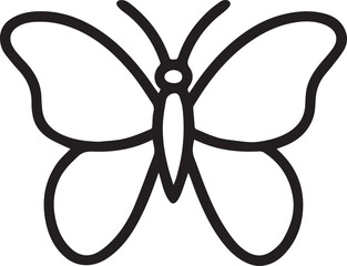 butterfly icon design vector line art illustrator