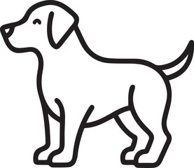 dog vector design icon style line art illustrator