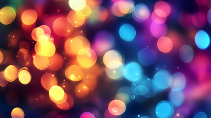 Obraz premium Vibrant bokeh lights create a festive, magical atmosphere perfect for celebrations and special occasions.