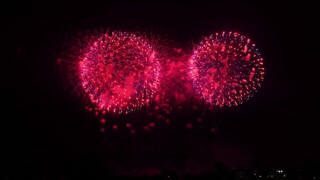 打ち上げ花火・花火大会イメージ（音声あり）