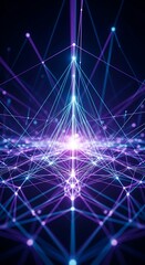 Abstract network design with vibrant light