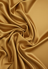 Fototapeta premium Gold Silk Fabric Illustration with Elegant Waves and Soft Lighting