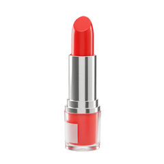 Isolated Red Lipstick Cosmetics on a Transparent Background Photo