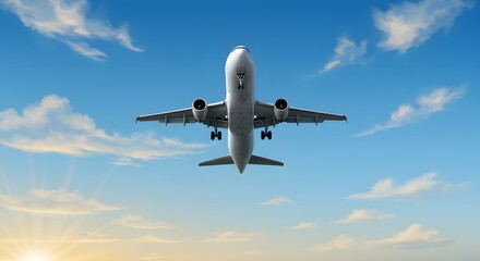 Obraz premium Modern Aircraft in the Clouds